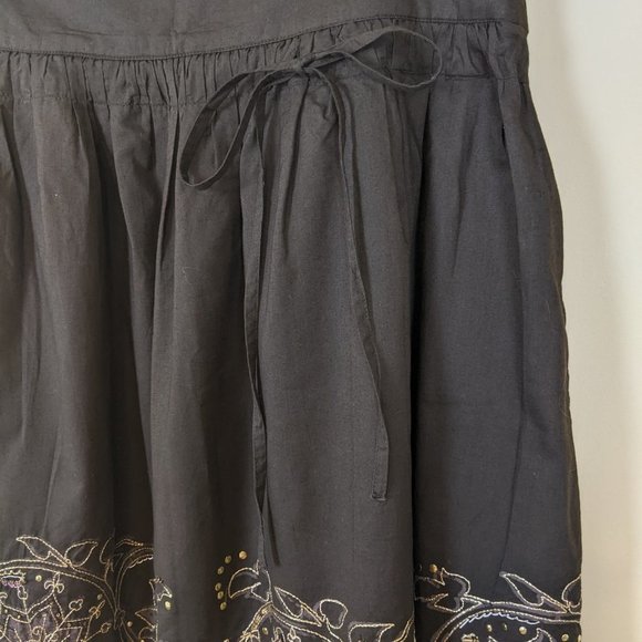 EDC by Esprit Brown Low Waist Embroidered Skirt with decorated stones Size 7 - Picture 4 of 17